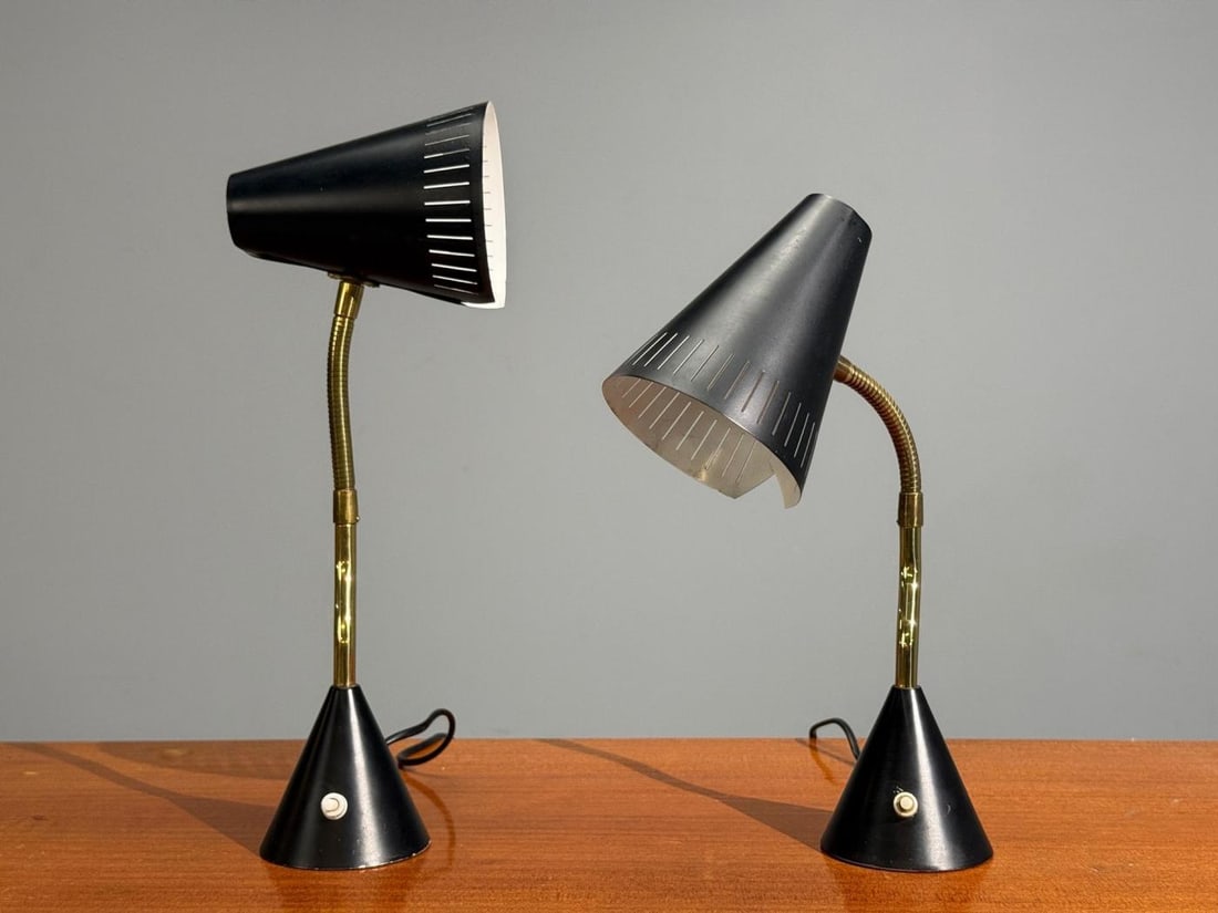 Falkenbergs Belysning, Table Lamps, Metal, Brass, Sweden, 1950s - 3