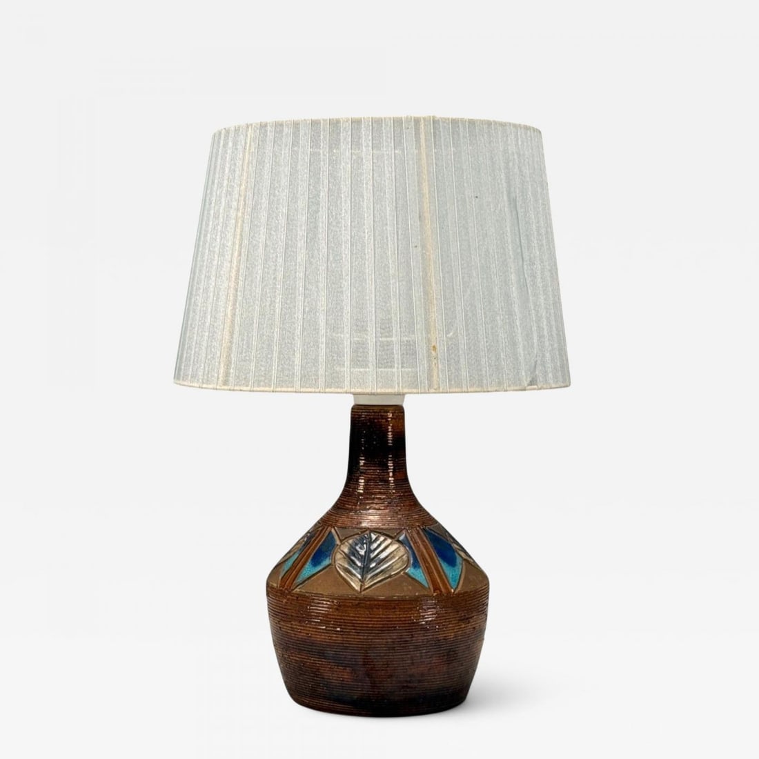 Julie Keramik, Danish Modern, Brown Ceramic, Table Lamp, Denmark, 1960s (1 of 10)