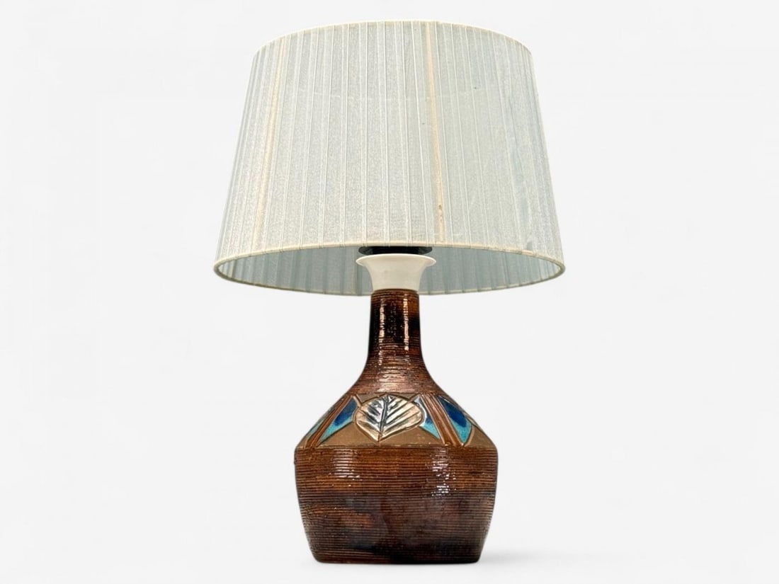 Julie Keramik, Danish Modern, Brown Ceramic, Table Lamp, Denmark, 1960s - 2
