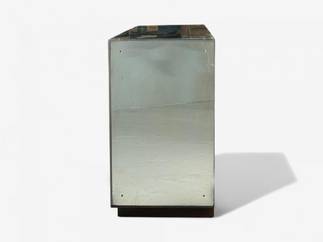 Art Deco Style, Painted Wood, Antique Glass, Mirrored Sideboard or Credenza - 8