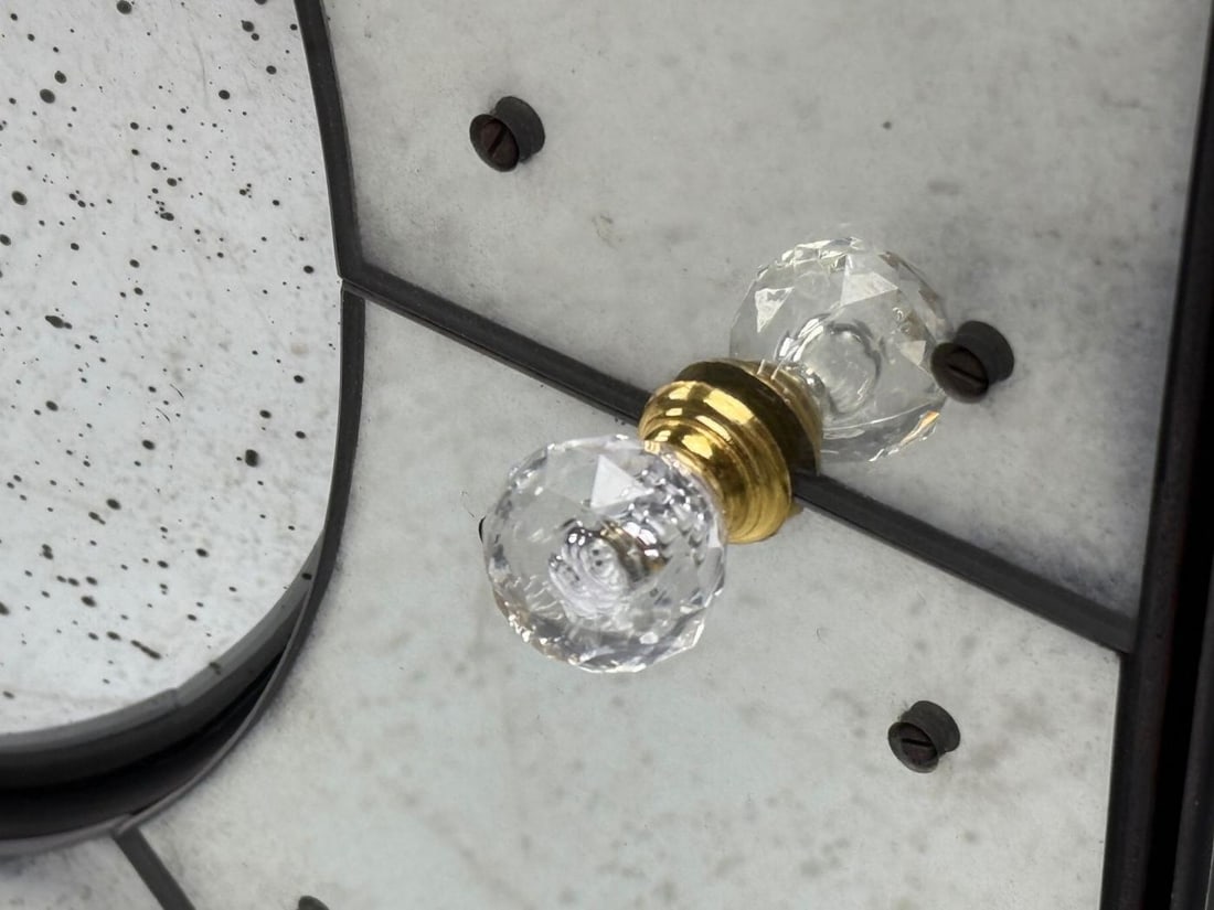 Art Deco Style, Painted Wood, Antique Glass, Mirrored Sideboard or Credenza - 9