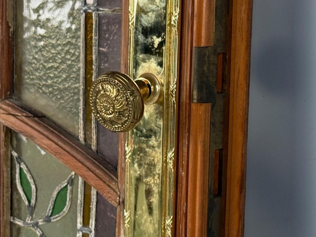 Neoclassical, Wood, Art Glass, Large Stained Glass Doors, Italy, 1930s - 11