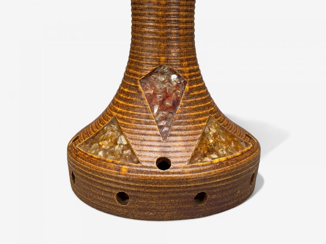 Accolay, Ceramic, Stained Glass, Spun Resin, Floor Lamp, France, 1955 - 4