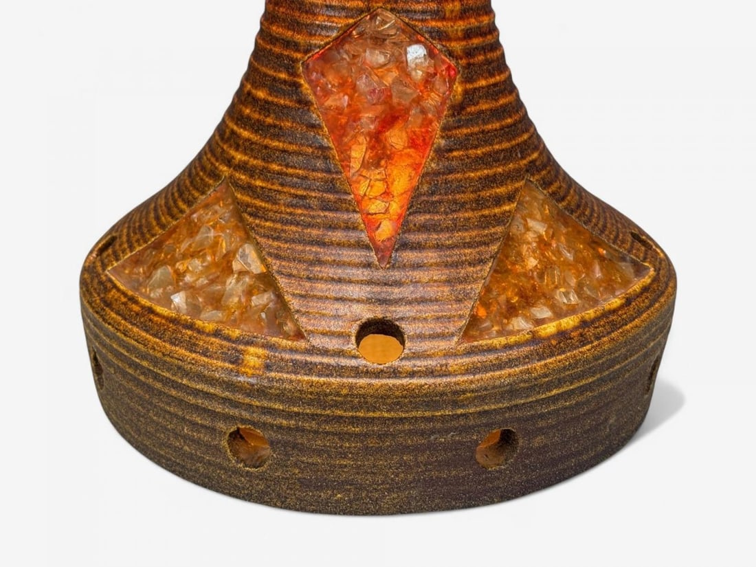 Accolay, Ceramic, Stained Glass, Spun Resin, Floor Lamp, France, 1955 - 6