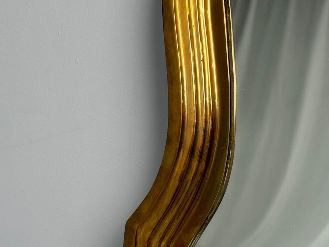 Hollywood Regency Style, Bronze, Scalloped Wall Mirror, USA, 1950s - 5