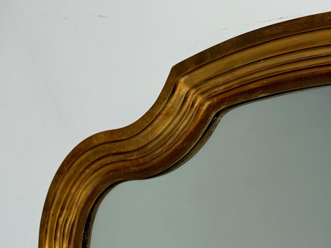 Hollywood Regency Style, Bronze, Scalloped Wall Mirror, USA, 1950s - 6