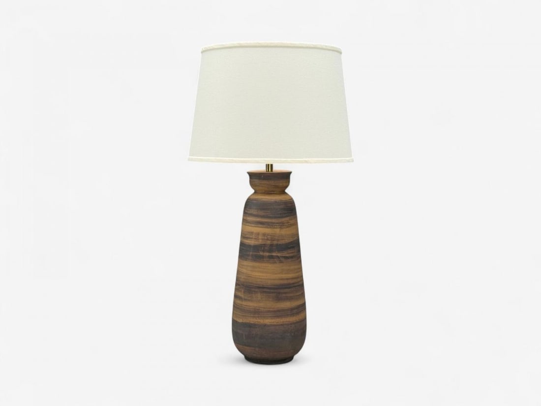 Aldo Londi Bitossi, Ceramic, Brass, Table Lamp, Italy, 1950s - 3