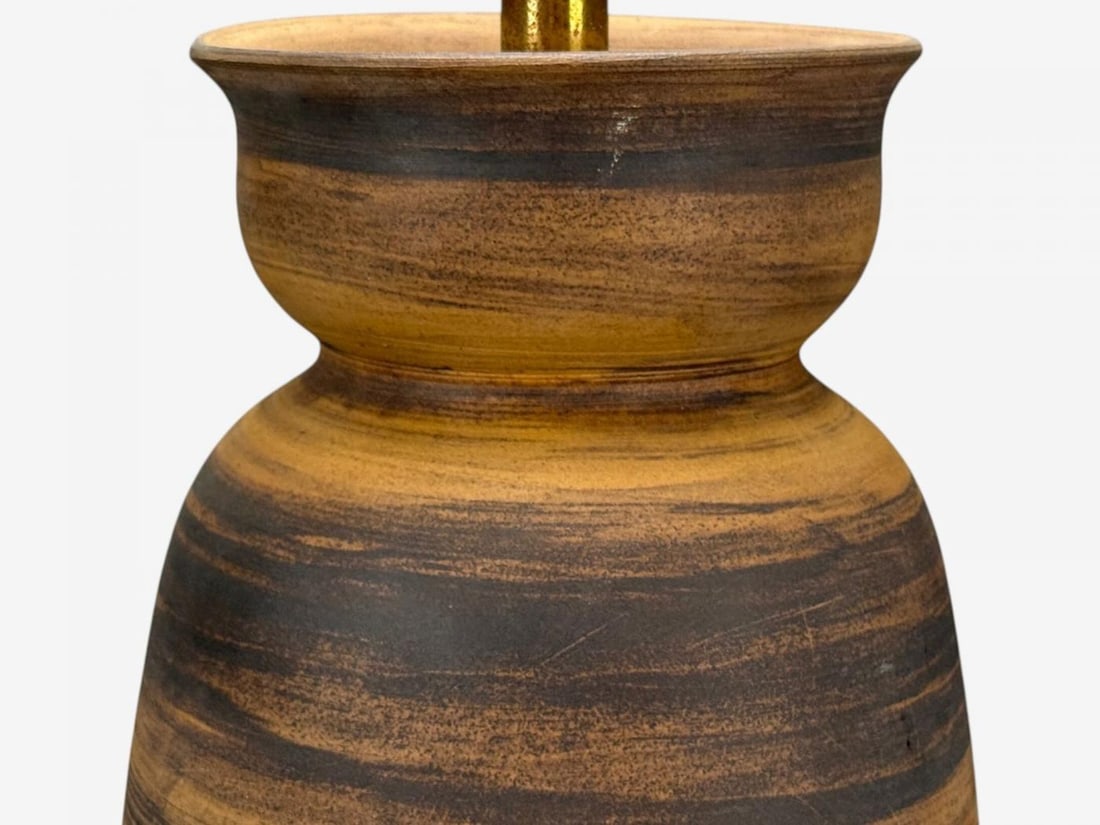 Aldo Londi Bitossi, Ceramic, Brass, Table Lamp, Italy, 1950s - 6