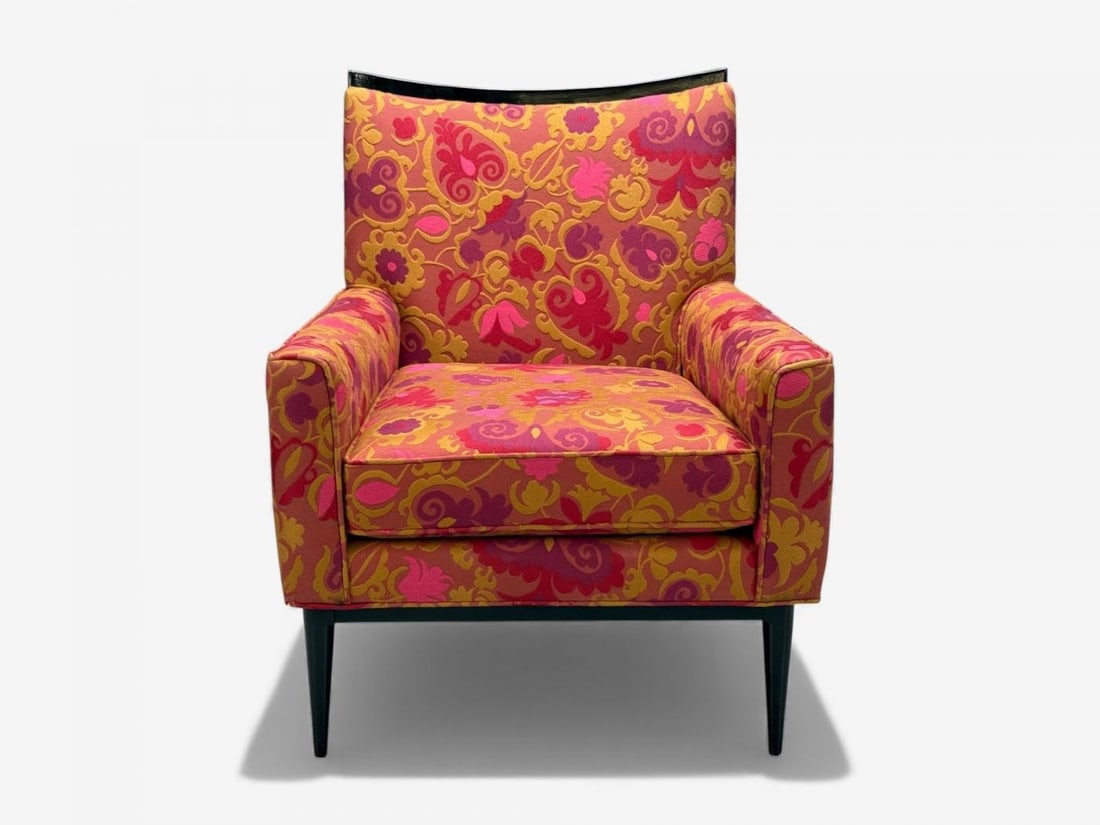 Paul McCobb, Ebonized Wood, Fabric, Lounge Chairs, USA, 1950s - 8