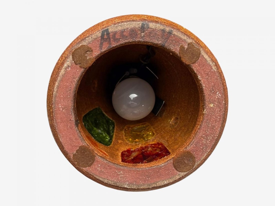 Accolay, Ceramic, Stained Glass, Spun Resin, Table Lamp, France, 1960s - 12