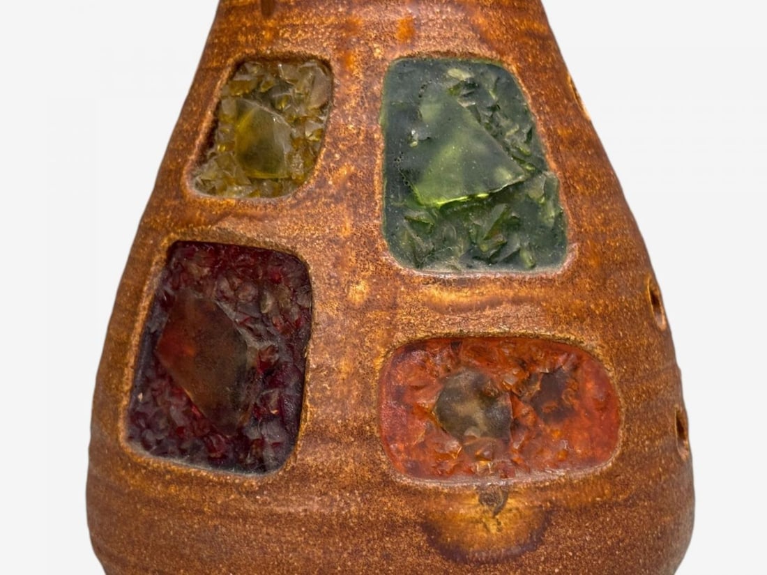 Accolay, Ceramic, Stained Glass, Spun Resin, Table Lamp, France, 1960s - 6