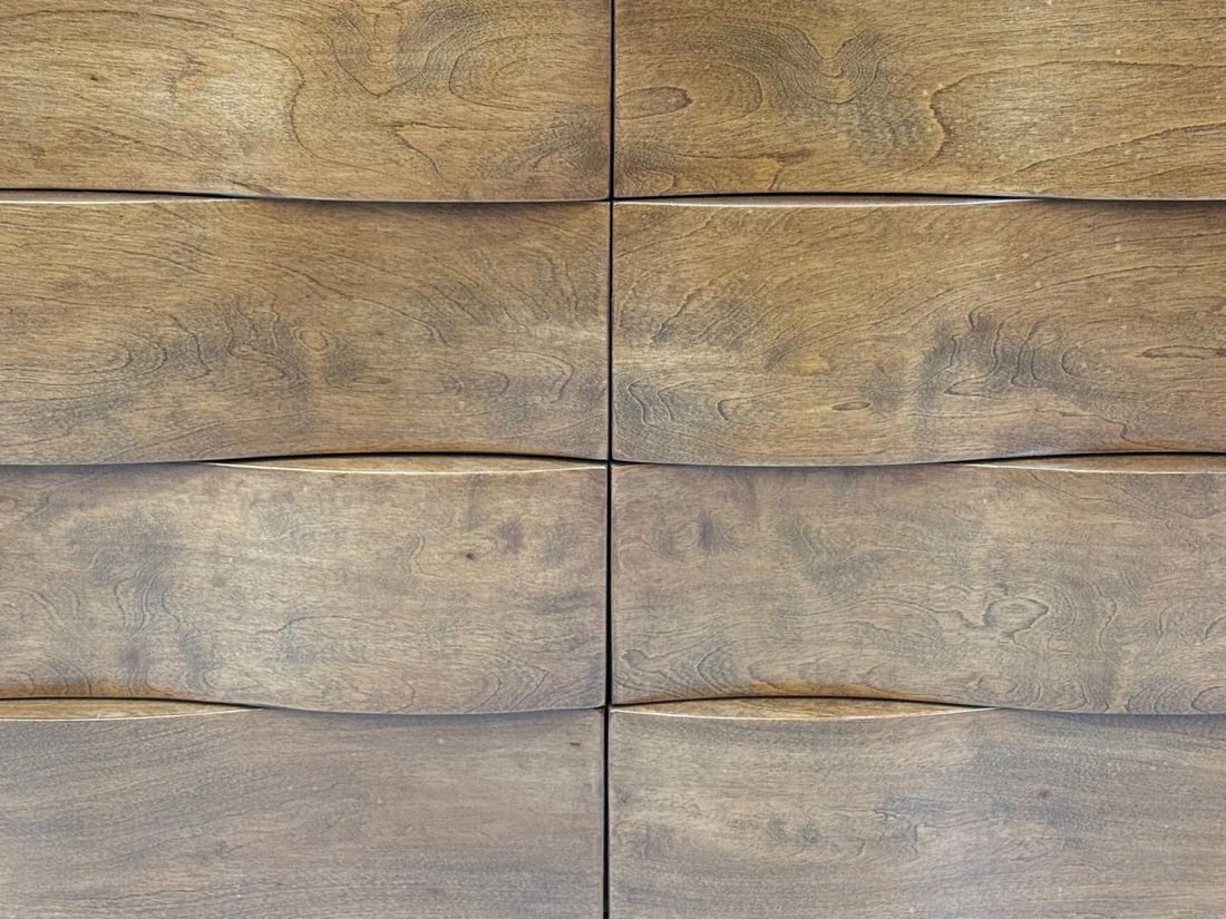 Edmond J Spence, Swedish Modern, Maple, Rare Wave Dresser, 1950s - 7