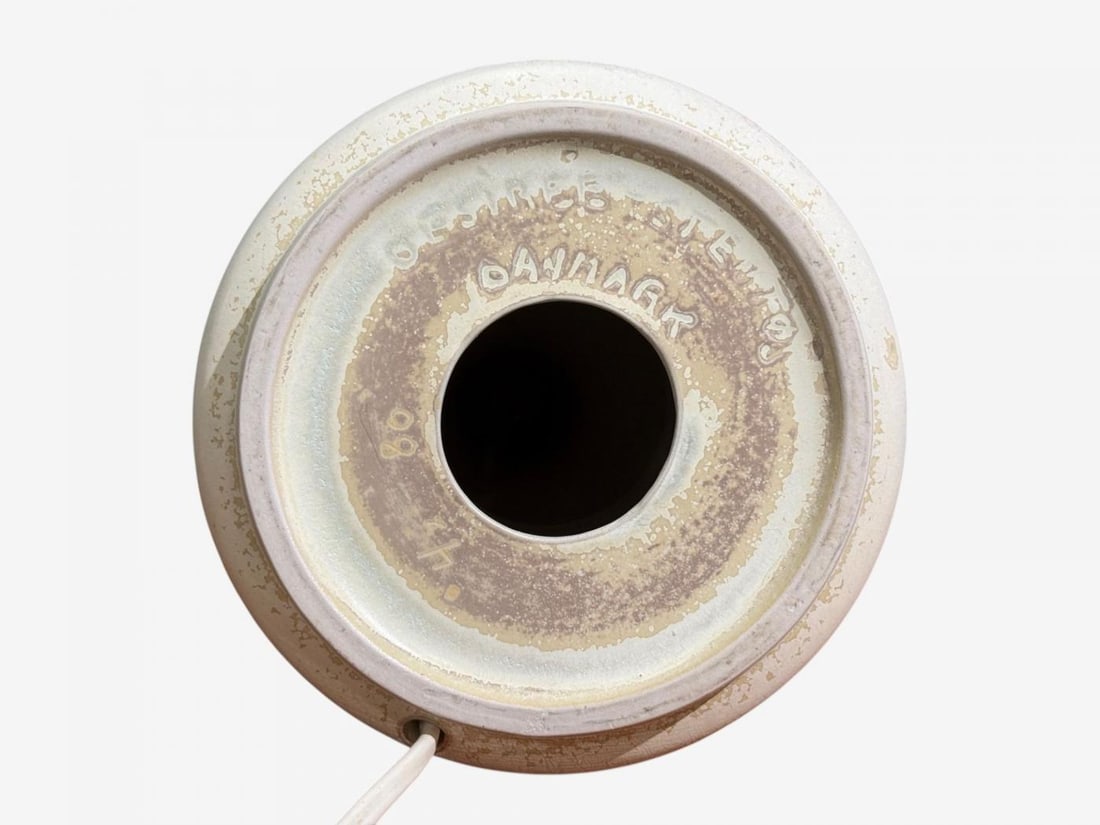 Desiree Stentöj, Table Lamp, White Glazed Stoneware, Denmark, 1960s - 10