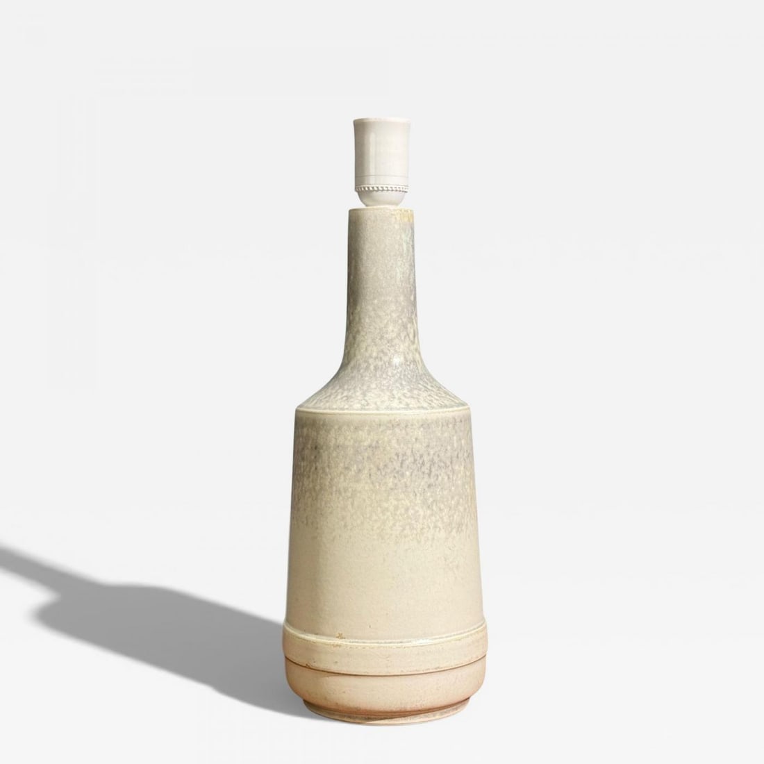 Desiree Stentöj, Table Lamp, White Glazed Stoneware, Denmark, 1960s (1 of 10)