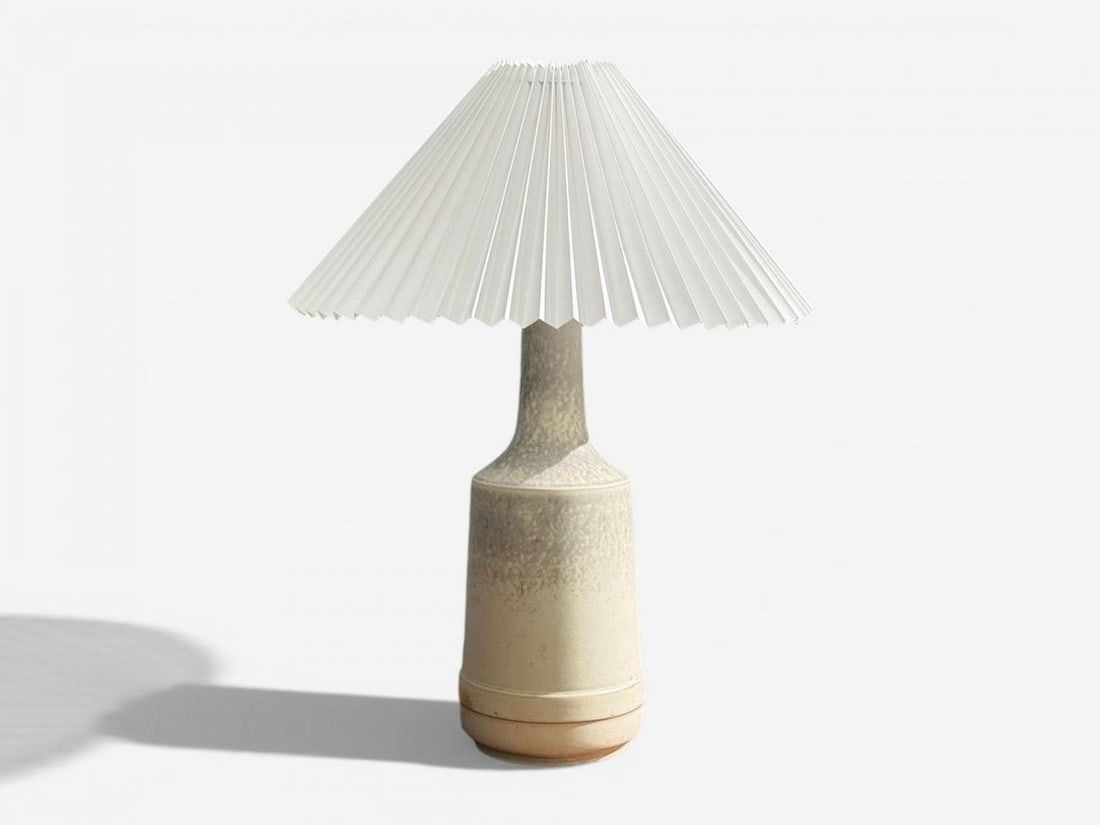Desiree Stentöj, Table Lamp, White Glazed Stoneware, Denmark, 1960s - 3