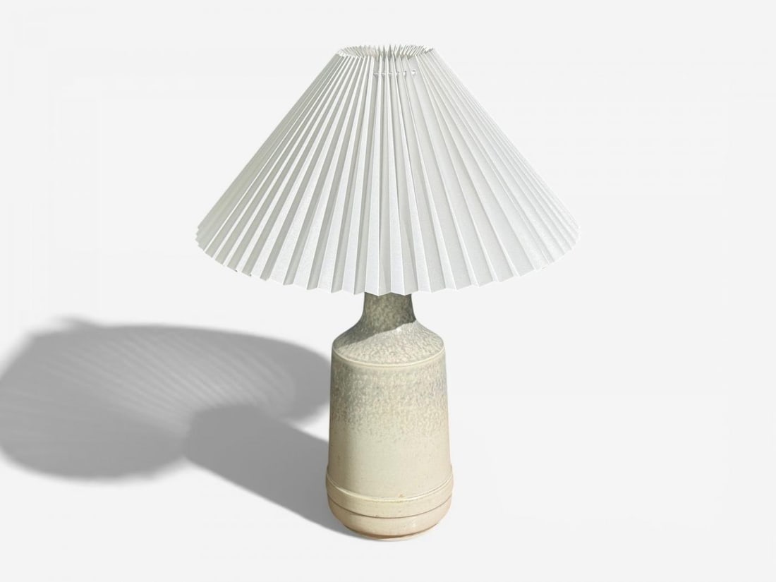 Desiree Stentöj, Table Lamp, White Glazed Stoneware, Denmark, 1960s - 4