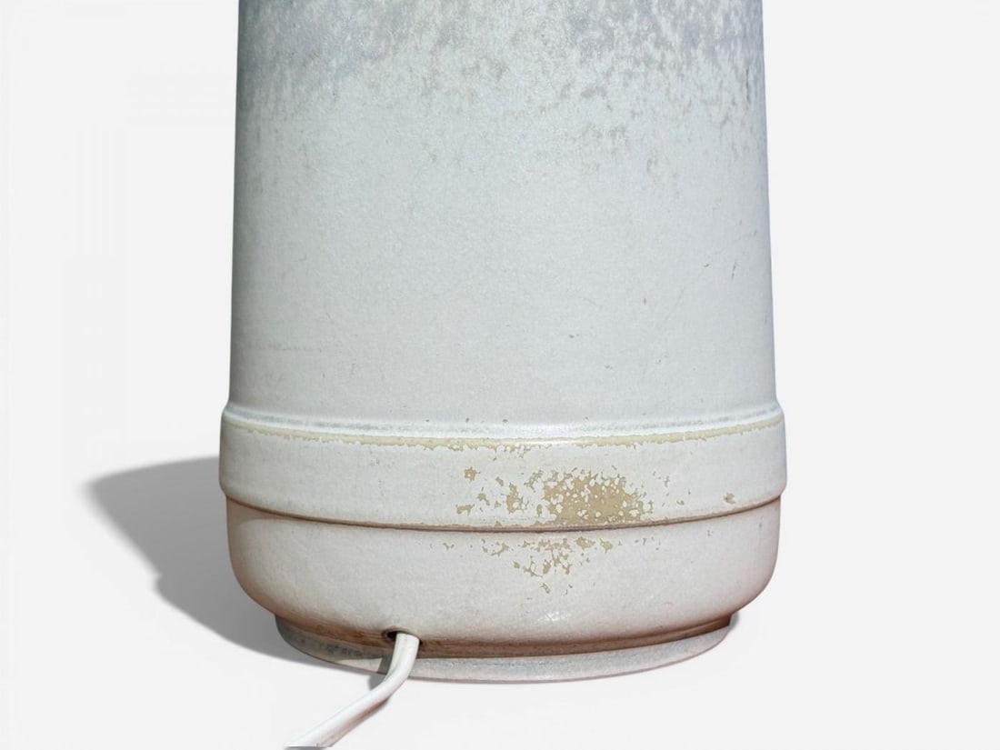 Desiree Stentöj, Table Lamp, White Glazed Stoneware, Denmark, 1960s - 9