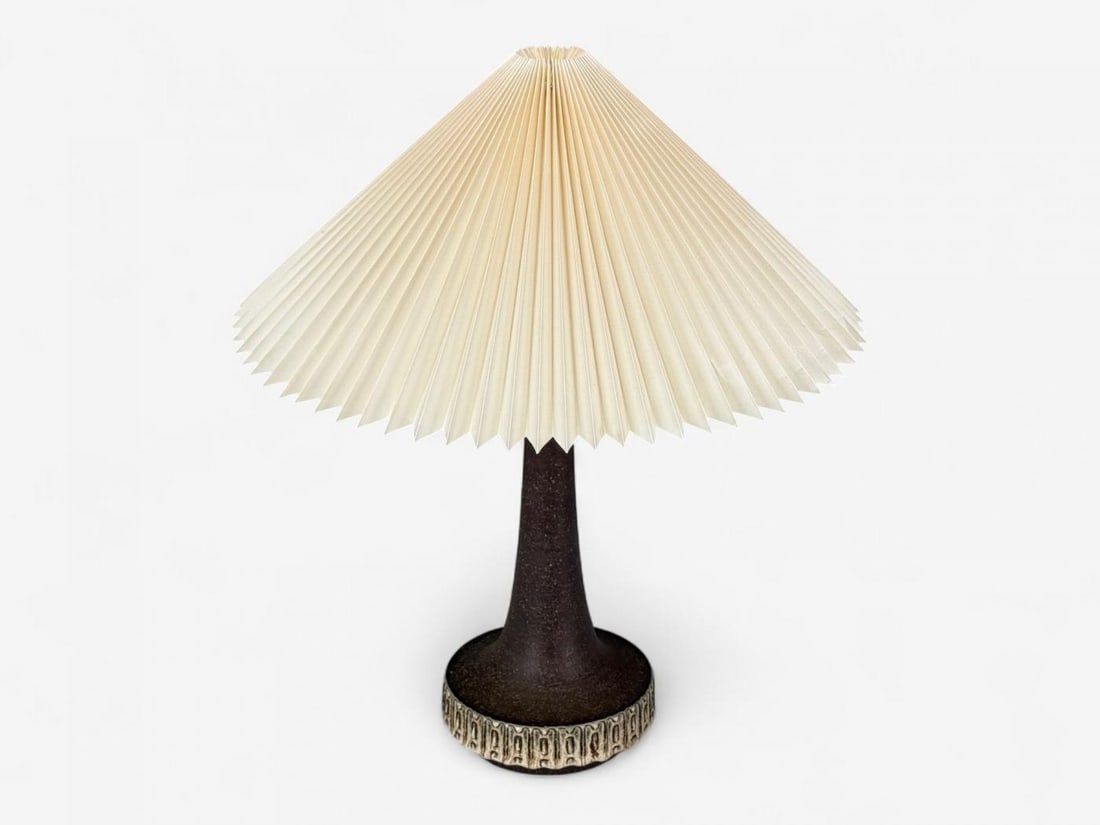 Michael Andersen & Søn, Brown Stoneware, Large Table Lamp, Denmark, 1960s - 2