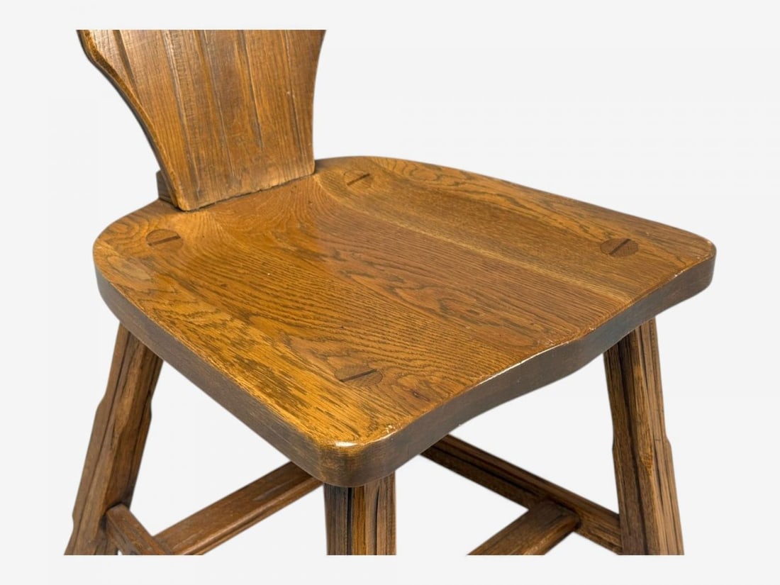 A. Brandt Ranch Oak, Oak, Writing Desk and Chair, USA, 1950s - 11