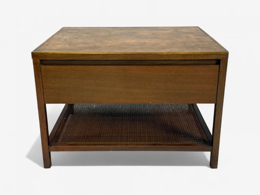 Paul McCobb, Leather, Cane, Brass, Side Table, USA, 1950s - 10