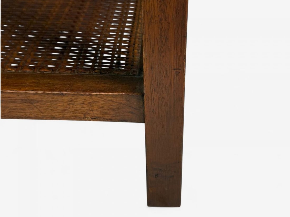 Paul McCobb, Leather, Cane, Brass, Side Table, USA, 1950s - 7