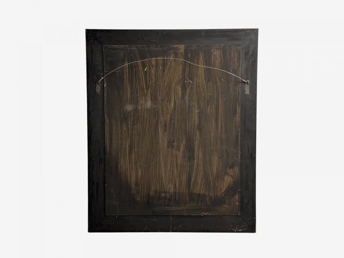 American Modern, Etched Glass, Grey Shadowbox Mirror, USA, 1980s - 8