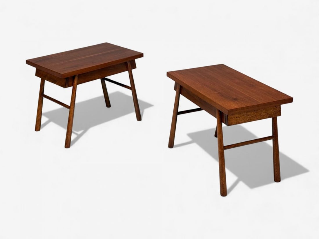 T.H. Robsjohn-Gibbings, American Modern, Mahogany, End Tables, USA, 1950s - 2