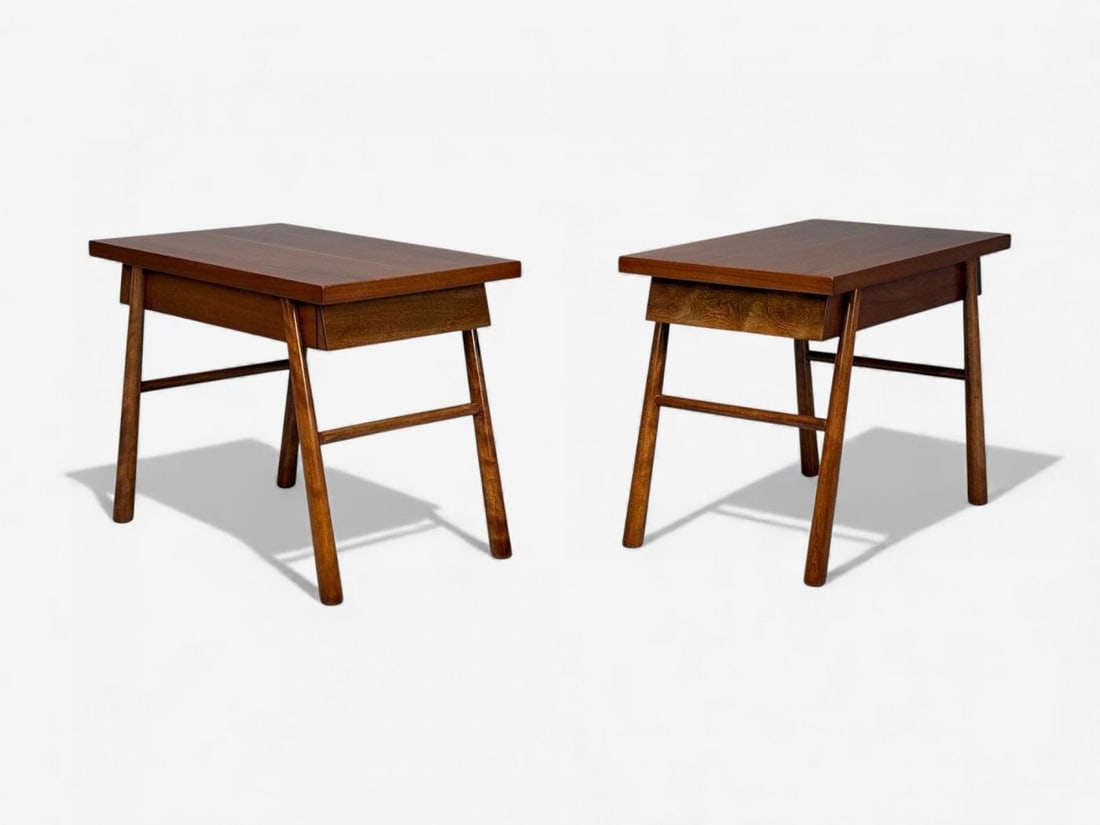 T.H. Robsjohn-Gibbings, American Modern, Mahogany, End Tables, USA, 1950s - 9