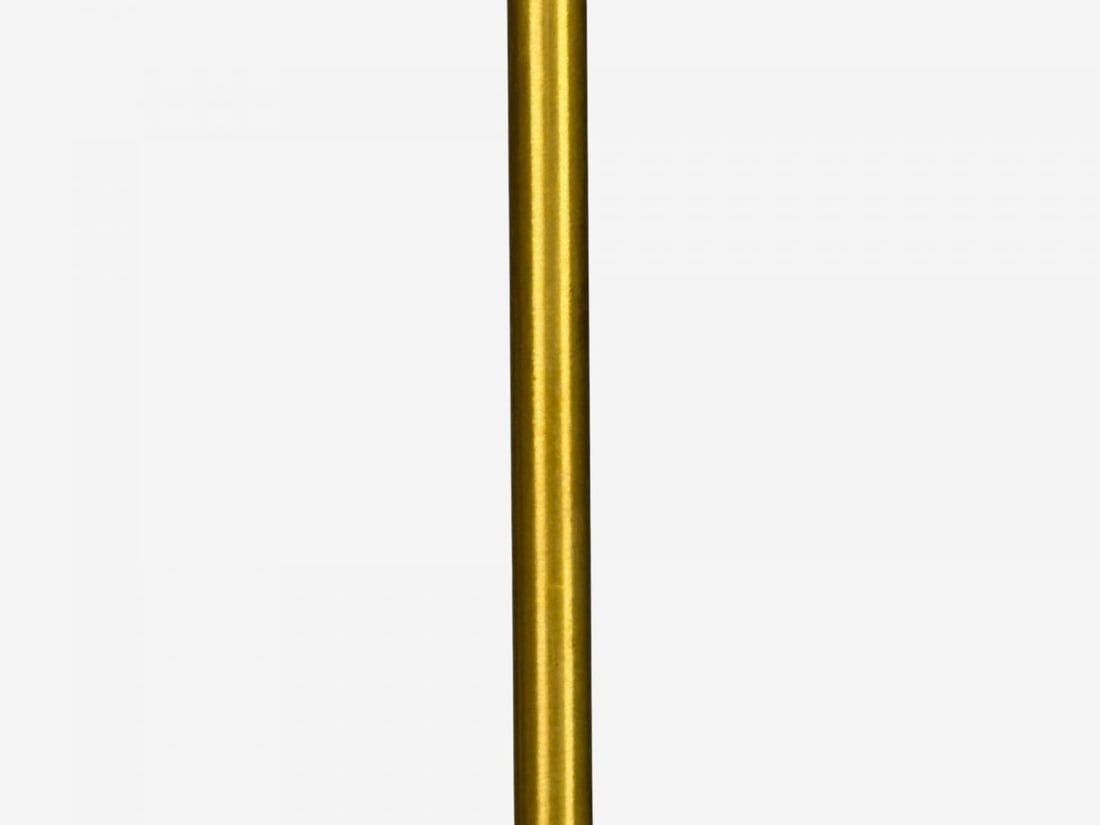 H.W. Armatur, Swedish Modern, Floor Lamp, Brass, Fabric, Sweden, 1940s - 8