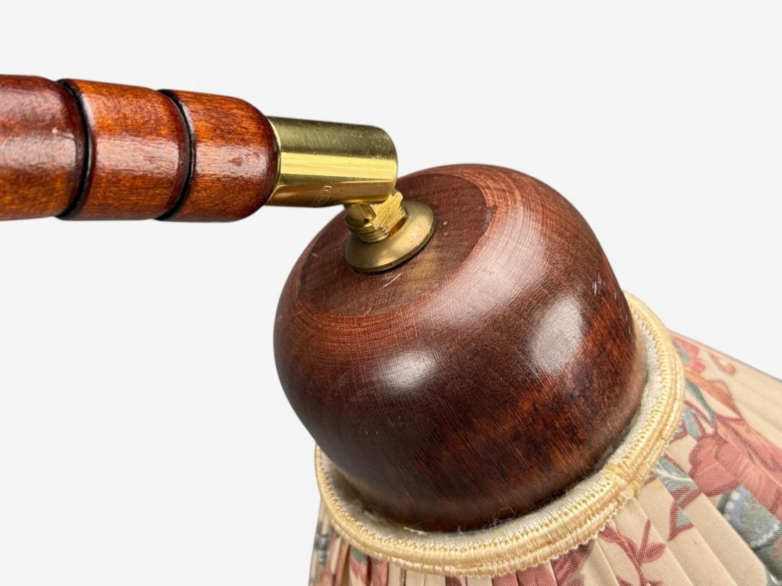 Markslöjd Attribution, Floor Lamp, Stained Wood, Fabric, Sweden, 1970s - 8