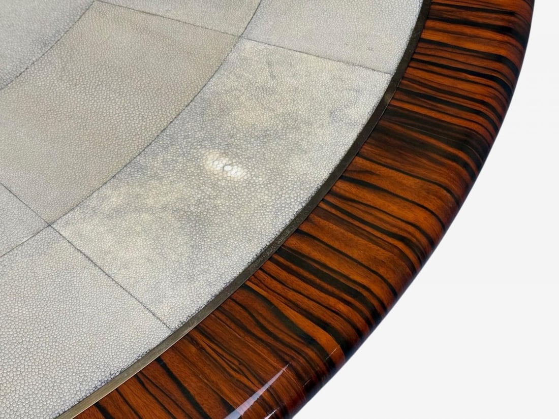 American Modern, Macassar Ebony, Shagreen, Brass, Table, USA, 2010s - 12