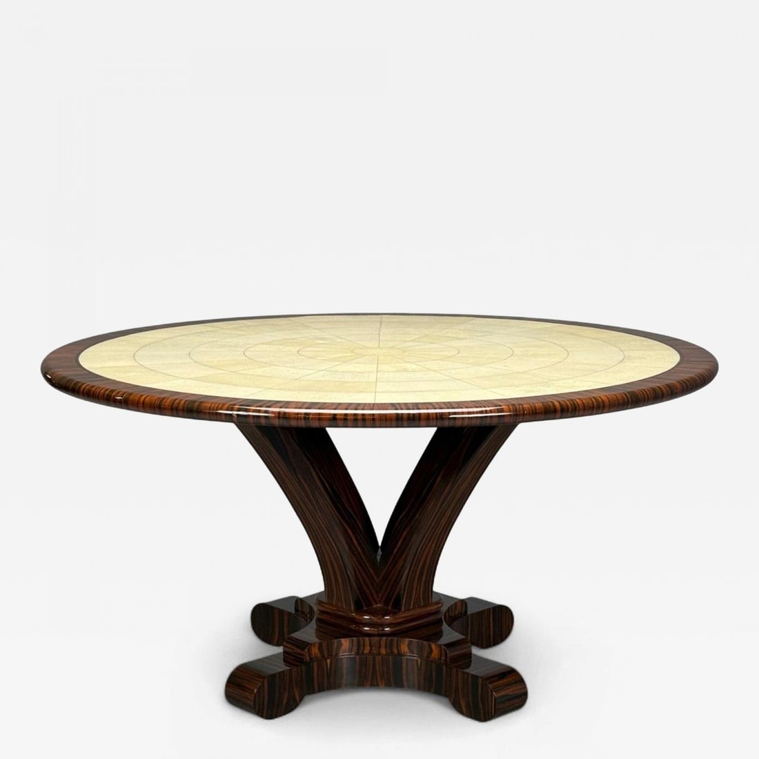 American Modern, Macassar Ebony, Shagreen, Brass, Table, USA, 2010s (1 of 12)