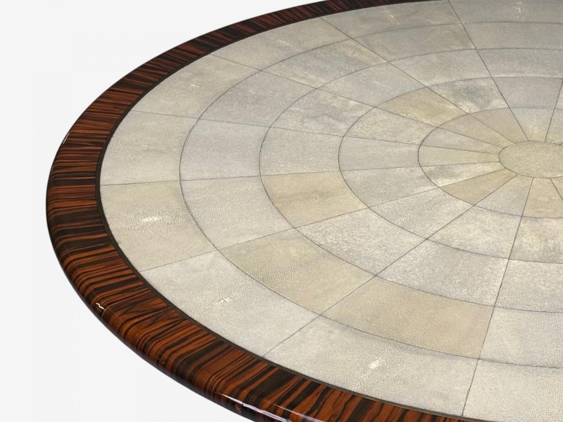 American Modern, Macassar Ebony, Shagreen, Brass, Table, USA, 2010s - 4