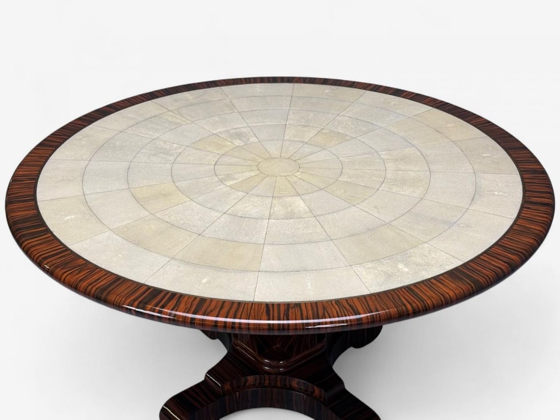 American Modern, Macassar Ebony, Shagreen, Brass, Table, USA, 2010s - 6