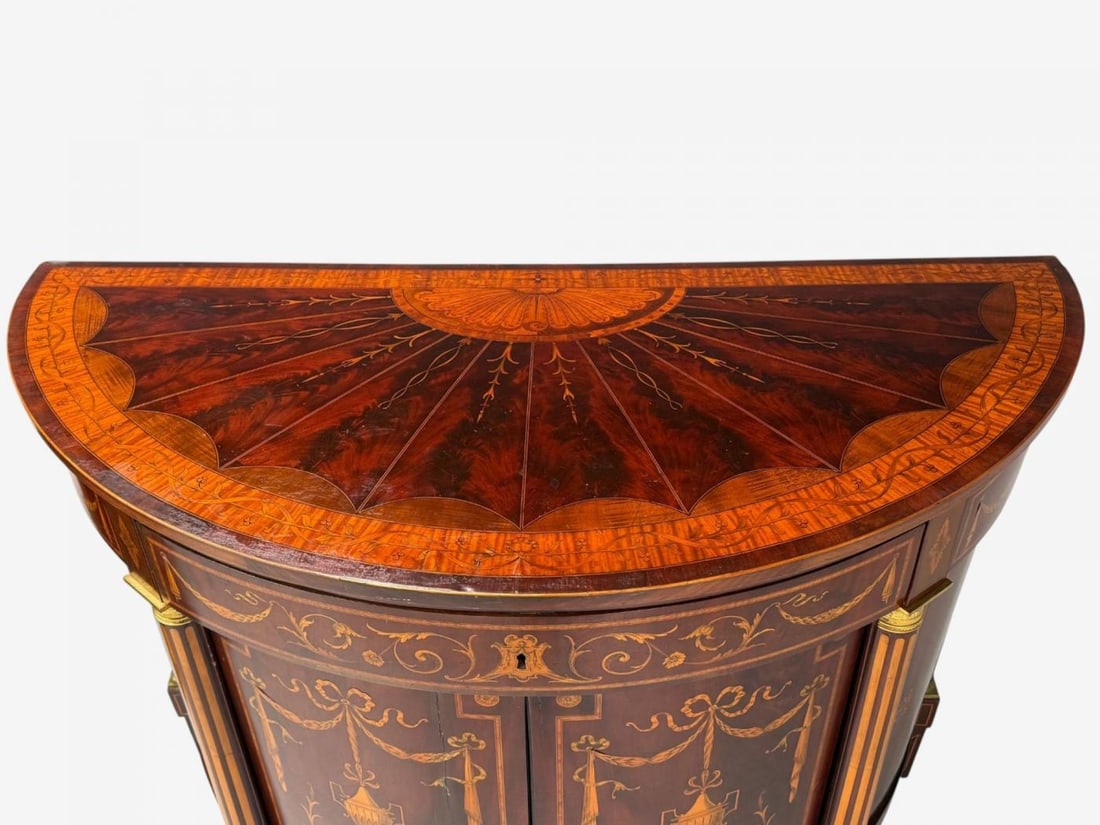 Italian Neoclassical, Marquetry, Satinwood, Demilune Chests, Italy, 19th c. - 11