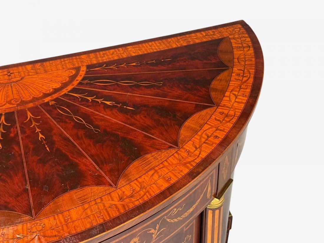 Italian Neoclassical, Marquetry, Satinwood, Demilune Chests, Italy, 19th c. - 12