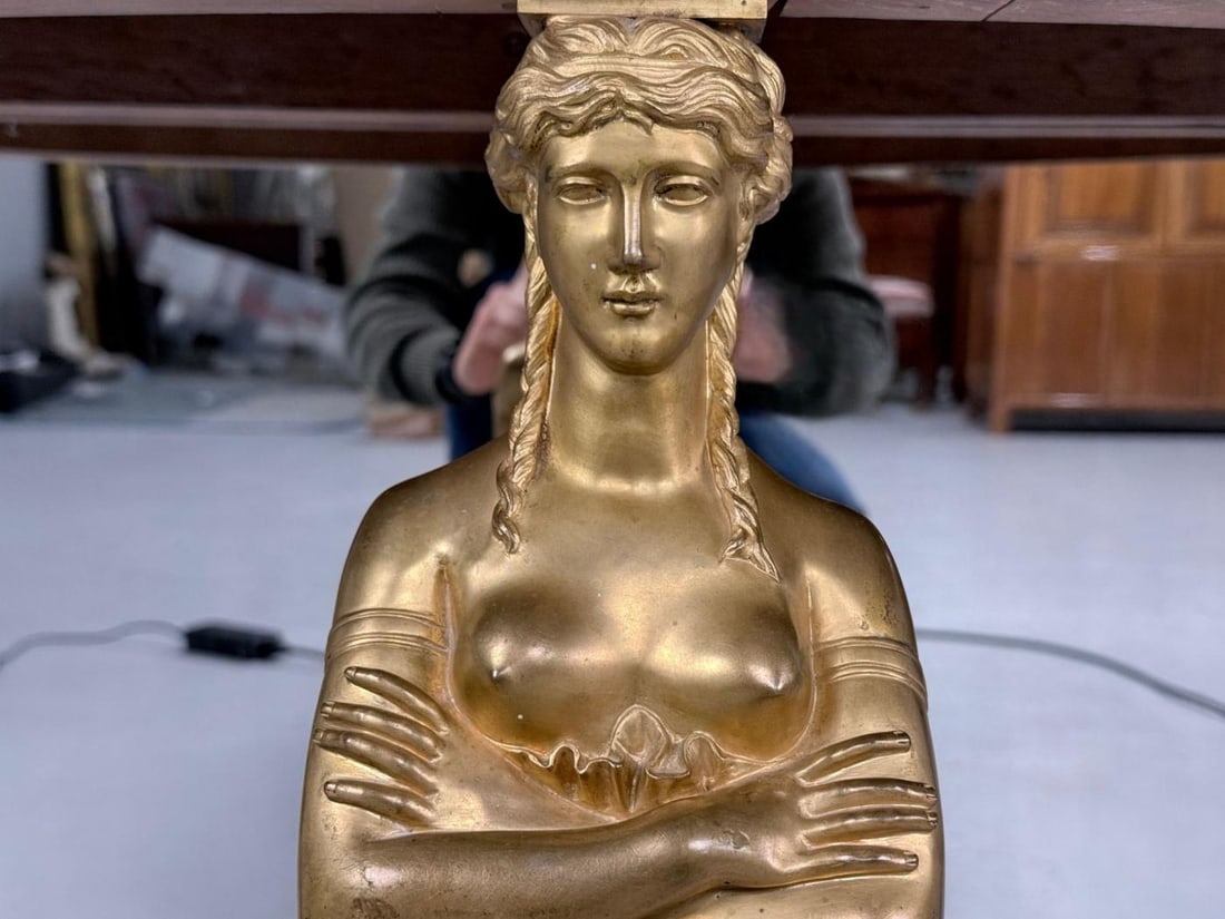 Empire Revival, Mahogany, Bronze, Monumental Mirror and Console, France, 19th c. - 7