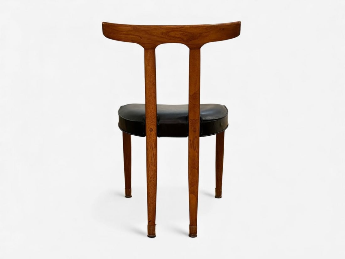 Ole Wanscher, Teak, Leatherette, T-Back Occasional Chairs, Denmark, 1960s - 10
