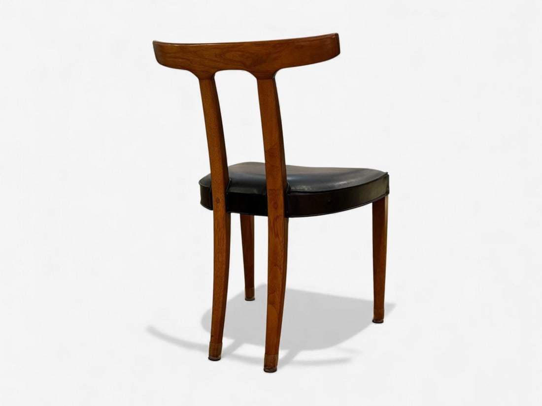 Ole Wanscher, Teak, Leatherette, T-Back Occasional Chairs, Denmark, 1960s - 4