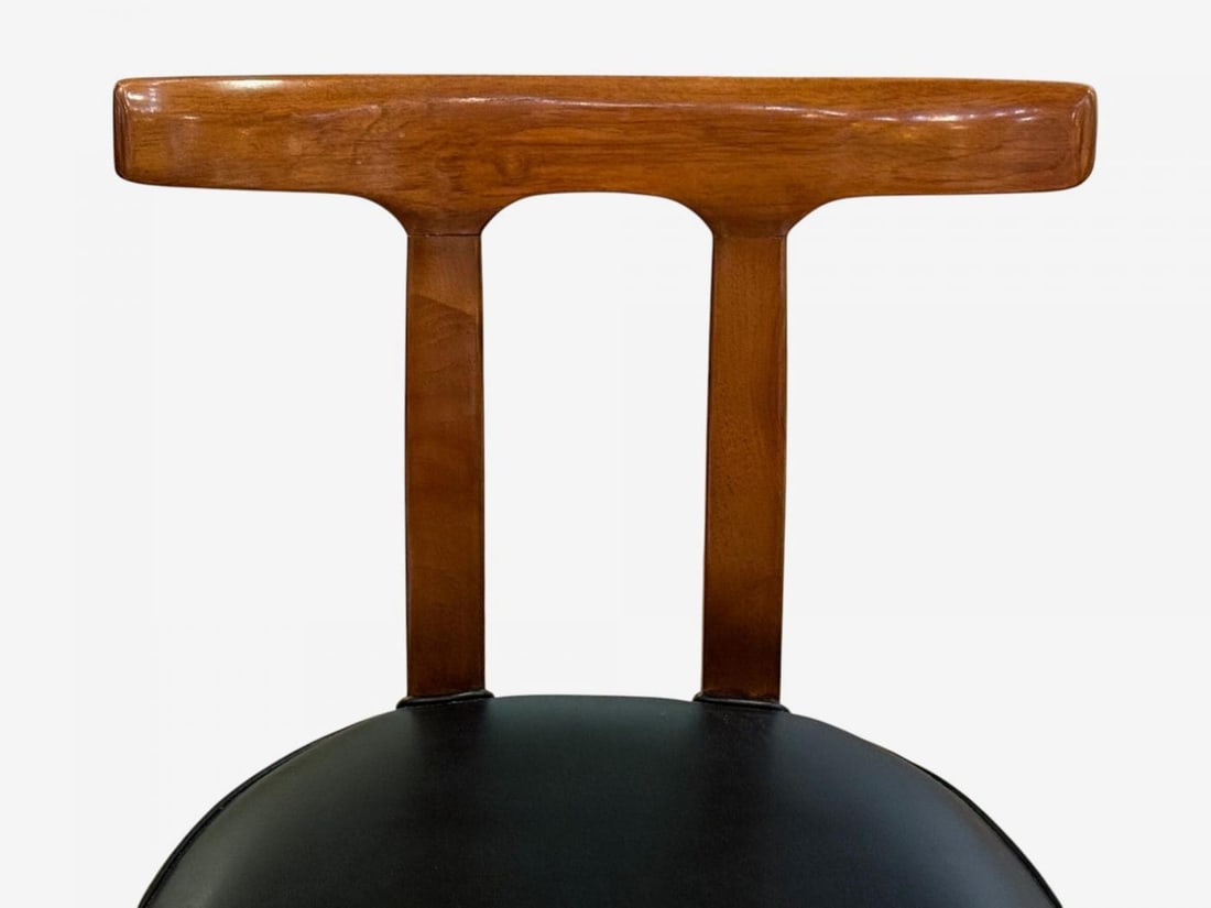 Ole Wanscher, Teak, Leatherette, T-Back Occasional Chairs, Denmark, 1960s - 5