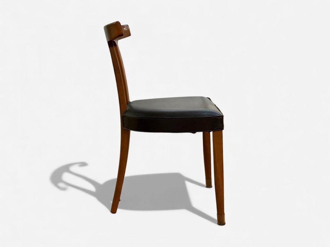 Ole Wanscher, Teak, Leatherette, T-Back Occasional Chairs, Denmark, 1960s - 9