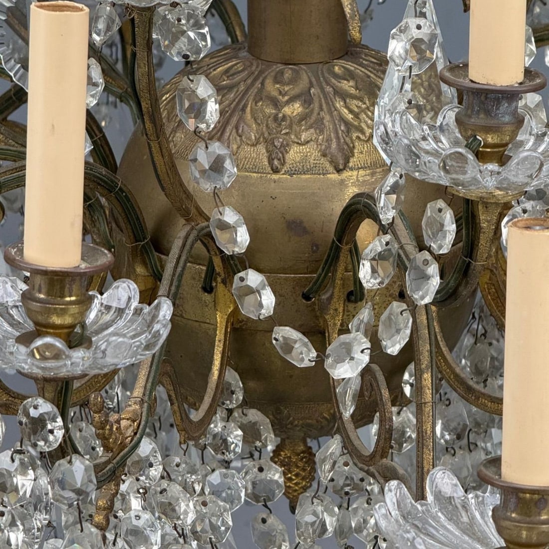 Louis XVI Style, Bronze, Crystal, Thirty-Light Chandelier, France, 19th/20th c. - 11