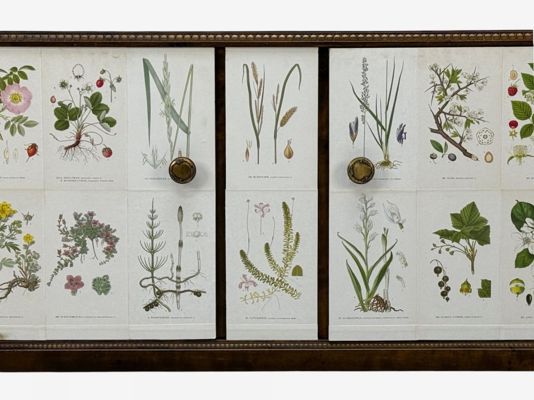 Swedish Modern, Nordens Flora Credenza, Wallpaper, Birch, Sweden, 1940s - 8