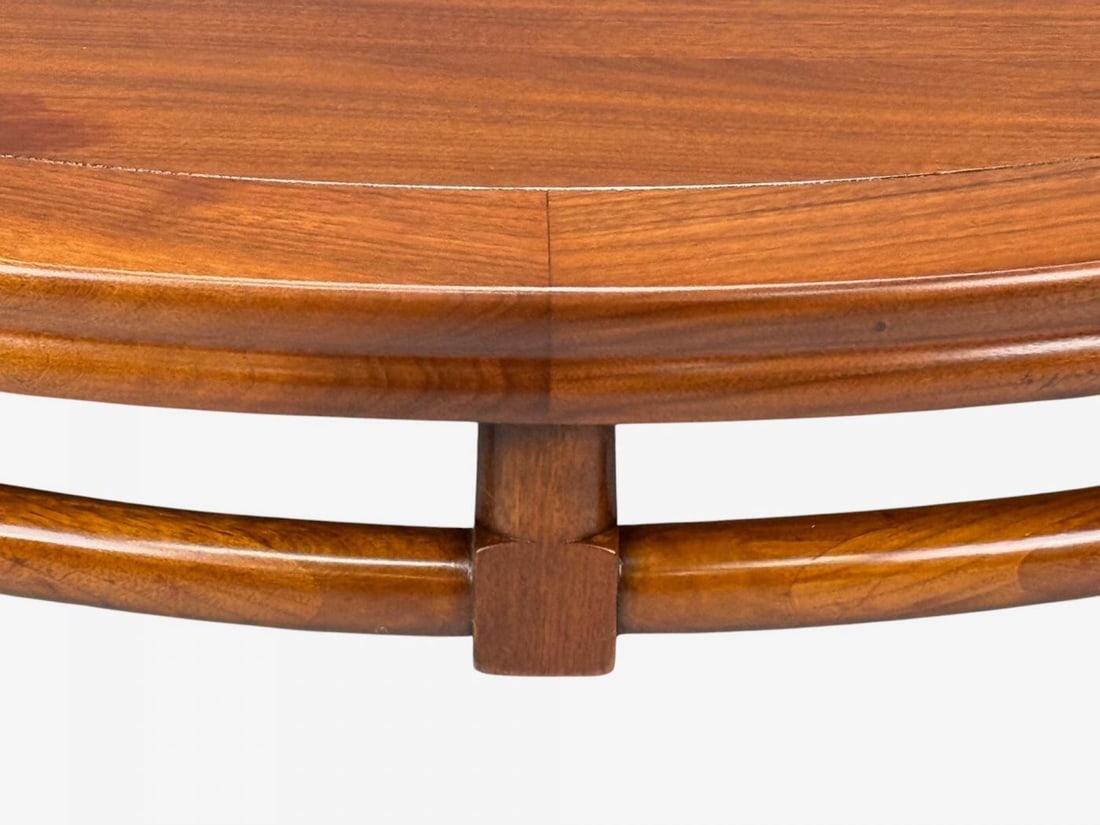 T.H. Robsjohn-Gibbings, Round Coffee Table, Brass, Walnut, USA, 1960s - 7