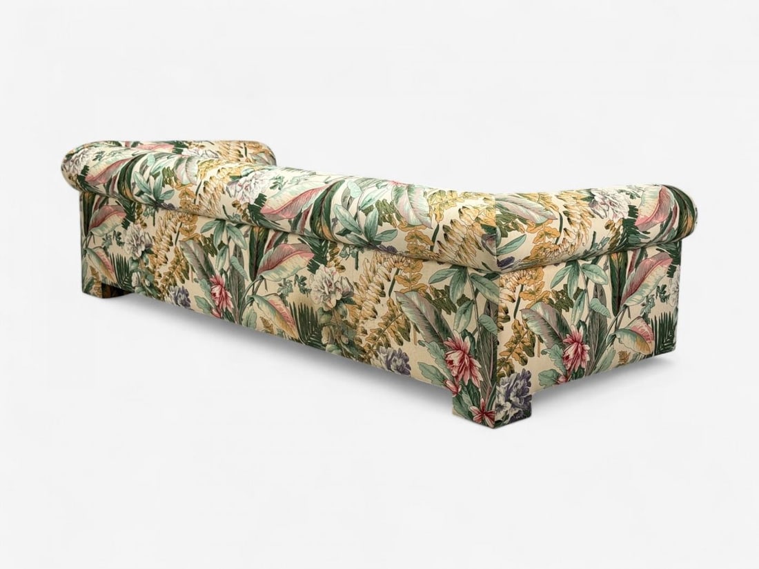 American Modern, Tropical Fabric, Monumental Custom Sofa, USA, 20th c. - 8