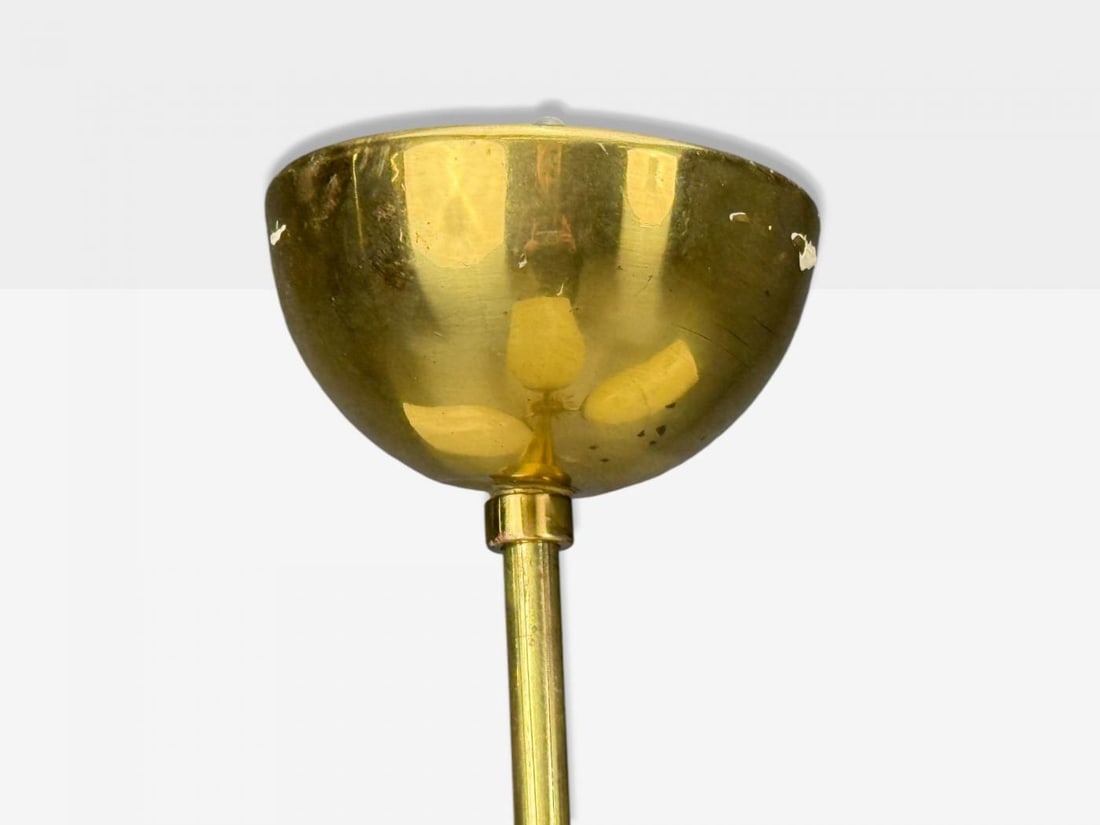 Itsu, Finnish Modern, Pendant Light, Opal Glass, Finland, 1940s - 11