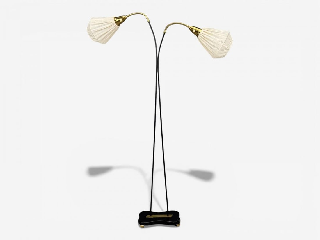 Eskilstuna Elektrofabrik, Floor Lamp, Laqcuered Metal, Brass, Sweden, 1960s - 2