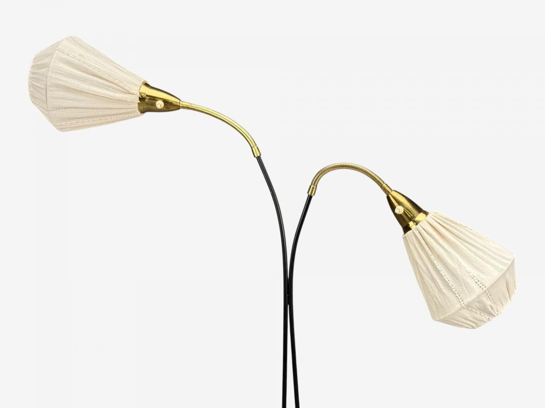 Eskilstuna Elektrofabrik, Floor Lamp, Laqcuered Metal, Brass, Sweden, 1960s - 4
