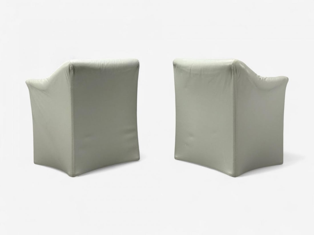 Mario Bellini, Italian Modern, Leather, Four Model 684 Armchairs, Italy, 1980s - 9