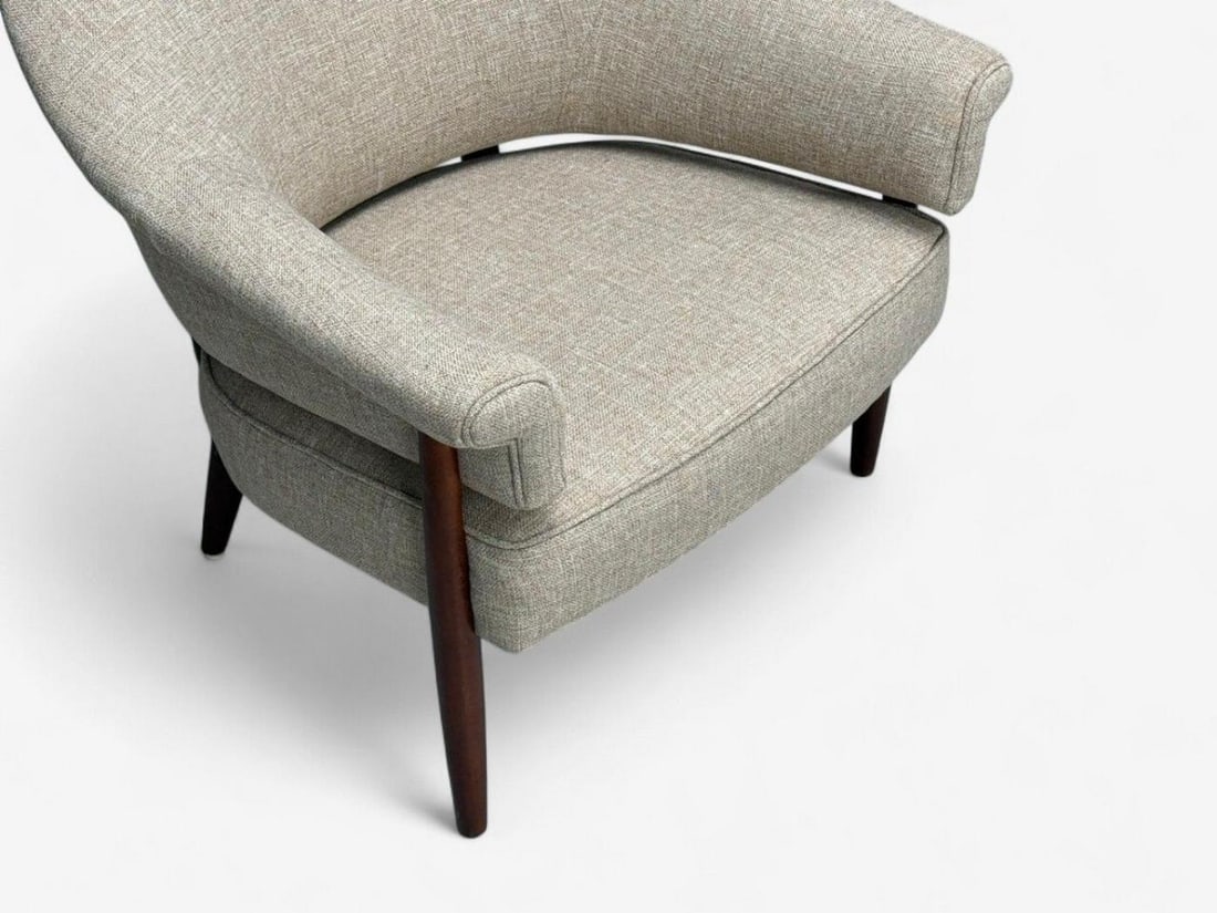 Swedish Modern, Teak, Beige Wool, Floating Lounge Chair, Sweden, 1960s - 8